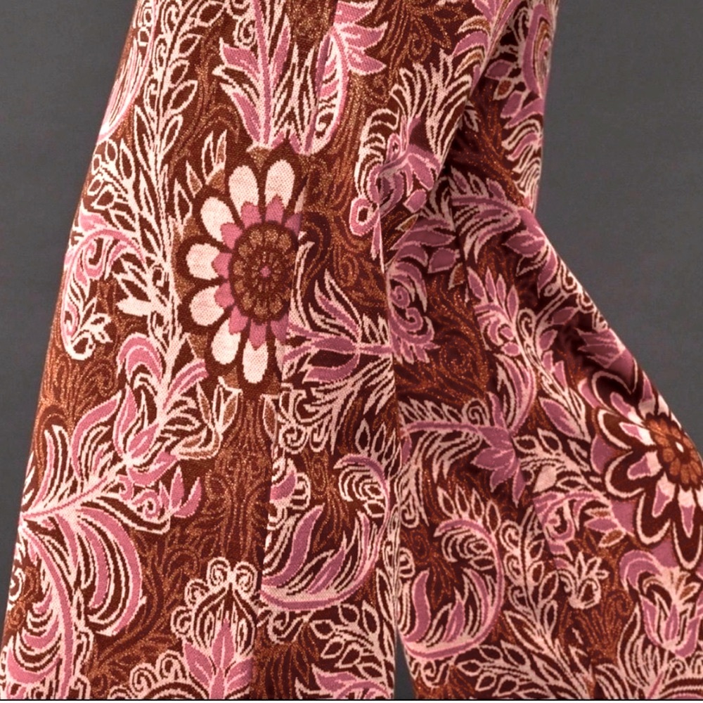 Anthropologie Maeve Metallic Paisley Floral Pants (Size 2) - Picture 3 of 14